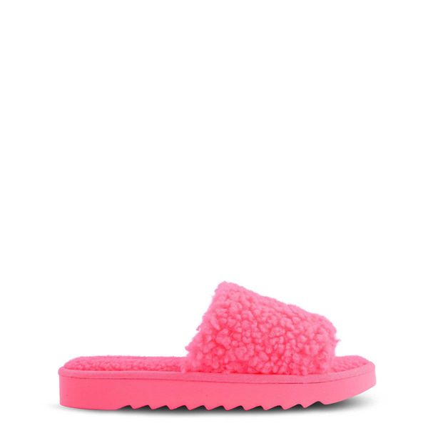 Nine West Fuzzie Cozy Flat Pink Slippers | Ireland 84R24-9B95